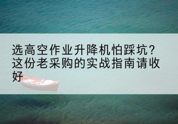 安次高空作业升降机厂家推荐-选高空作业升降机怕踩坑？这份老采购的实战指南请收好