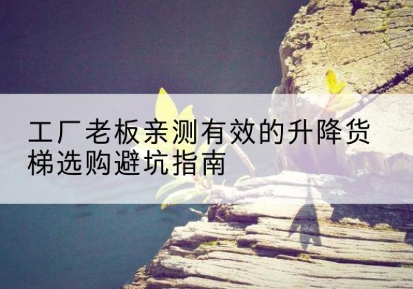 安次升降货梯怎么选-工厂老板亲测有效的升降货梯选购避坑指南